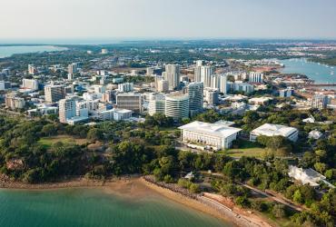 Aerial view of Darwin city